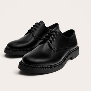 Zara black matte leather new with tags